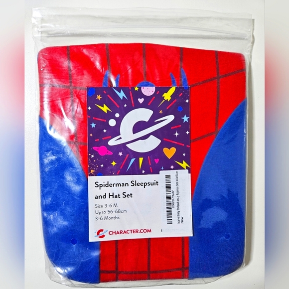 Halloween Marvel Spiderman Sleepsuit and Hat Set - size: 3-6 months - Picture 5 of 5